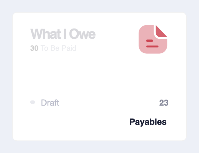 What I Owe Widget